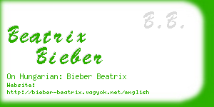 beatrix bieber business card